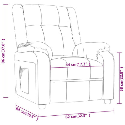 vidaXL Massage Chair Wine Red Fabric