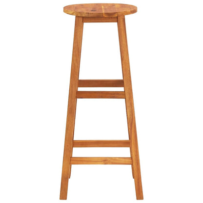 vidaXL Bar Stool | Set of 8 | Natural wood | Solid Acacia wood | Standard