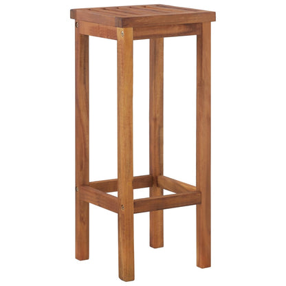 vidaXL Bar Stool | Set of 6 | Natural Wood | Solid Acacia Wood | 74 cm height
