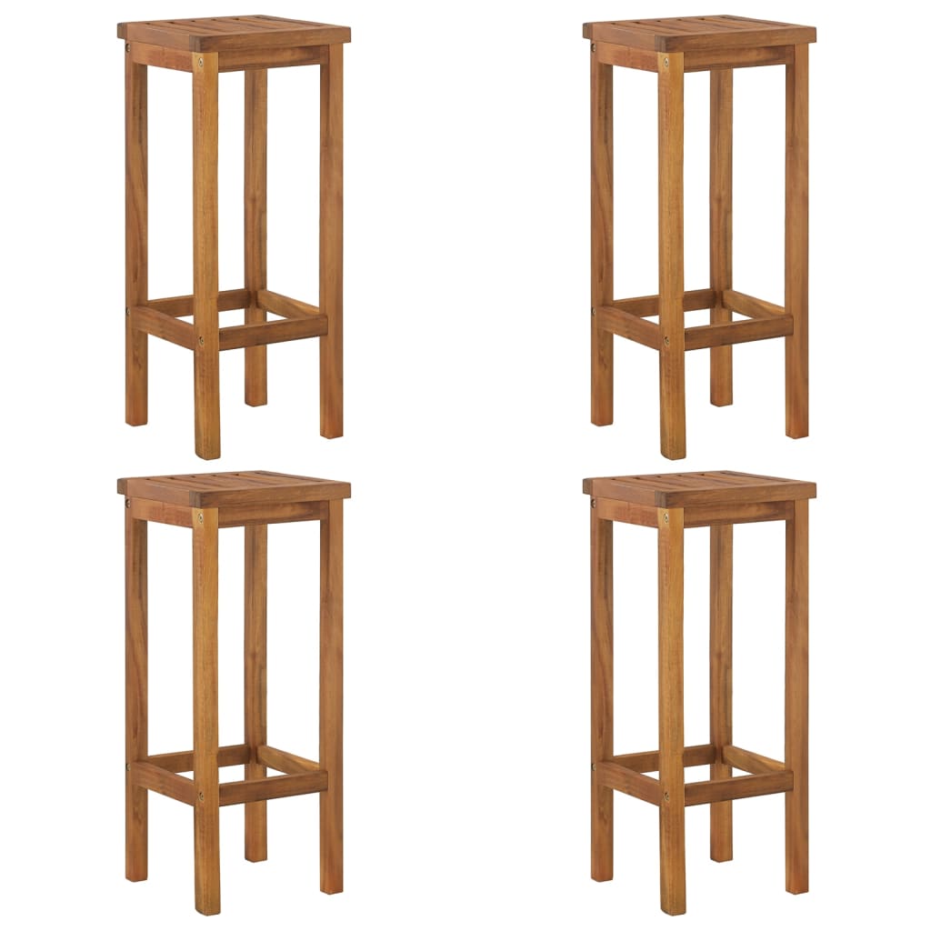 vidaXL Garden Bar Set | Brown | Solid Acacia wood | Medium | Footrest