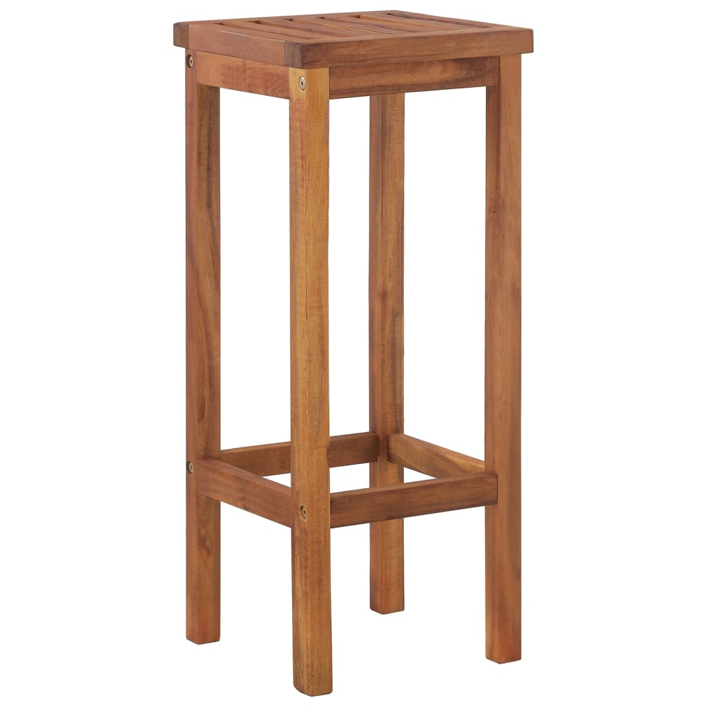 vidaXL Garden Bar Set | Brown | Solid Acacia wood | Medium | Footrest