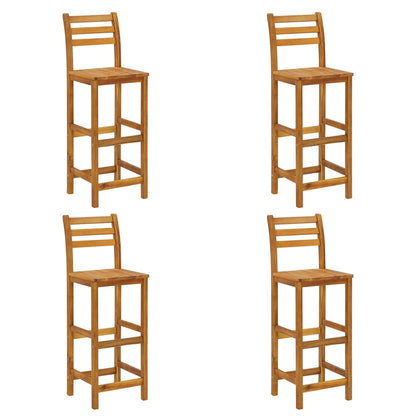 vidaXL Garden Bar Set | Brown | Solid Acacia wood | Medium | Footrest