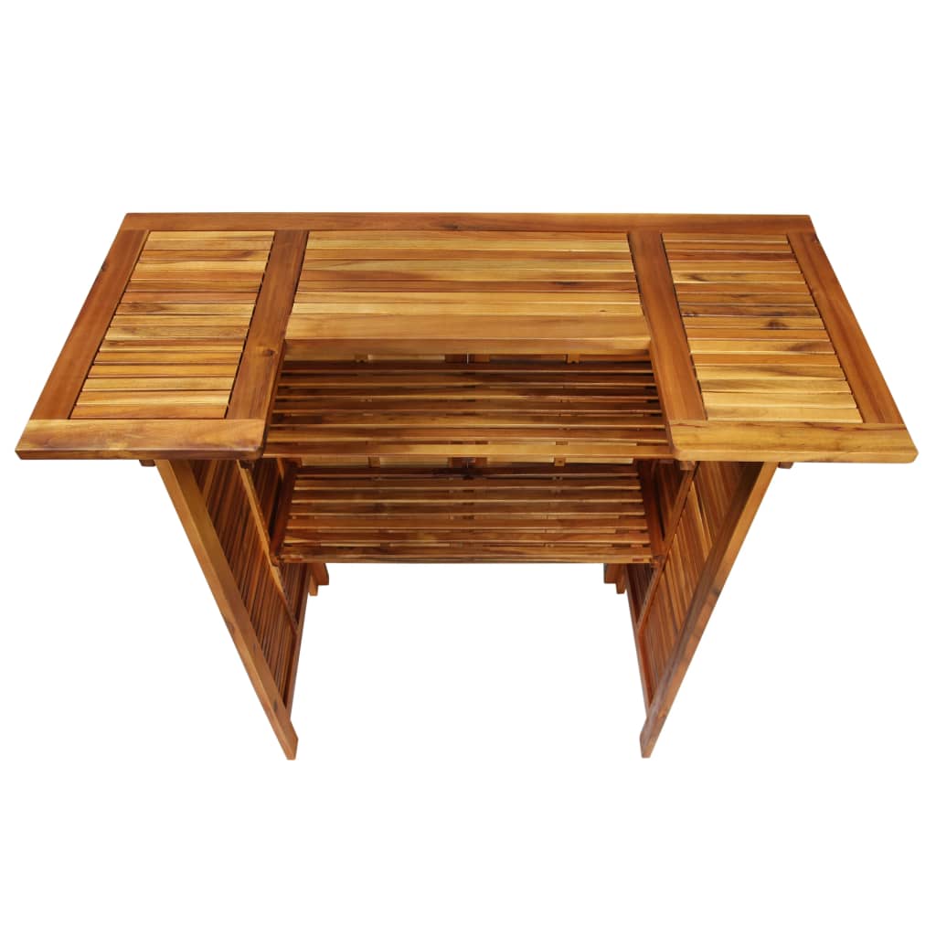 vidaXL Garden Bar Set | Natural wood | Solid Acacia wood | Standard | Footrest