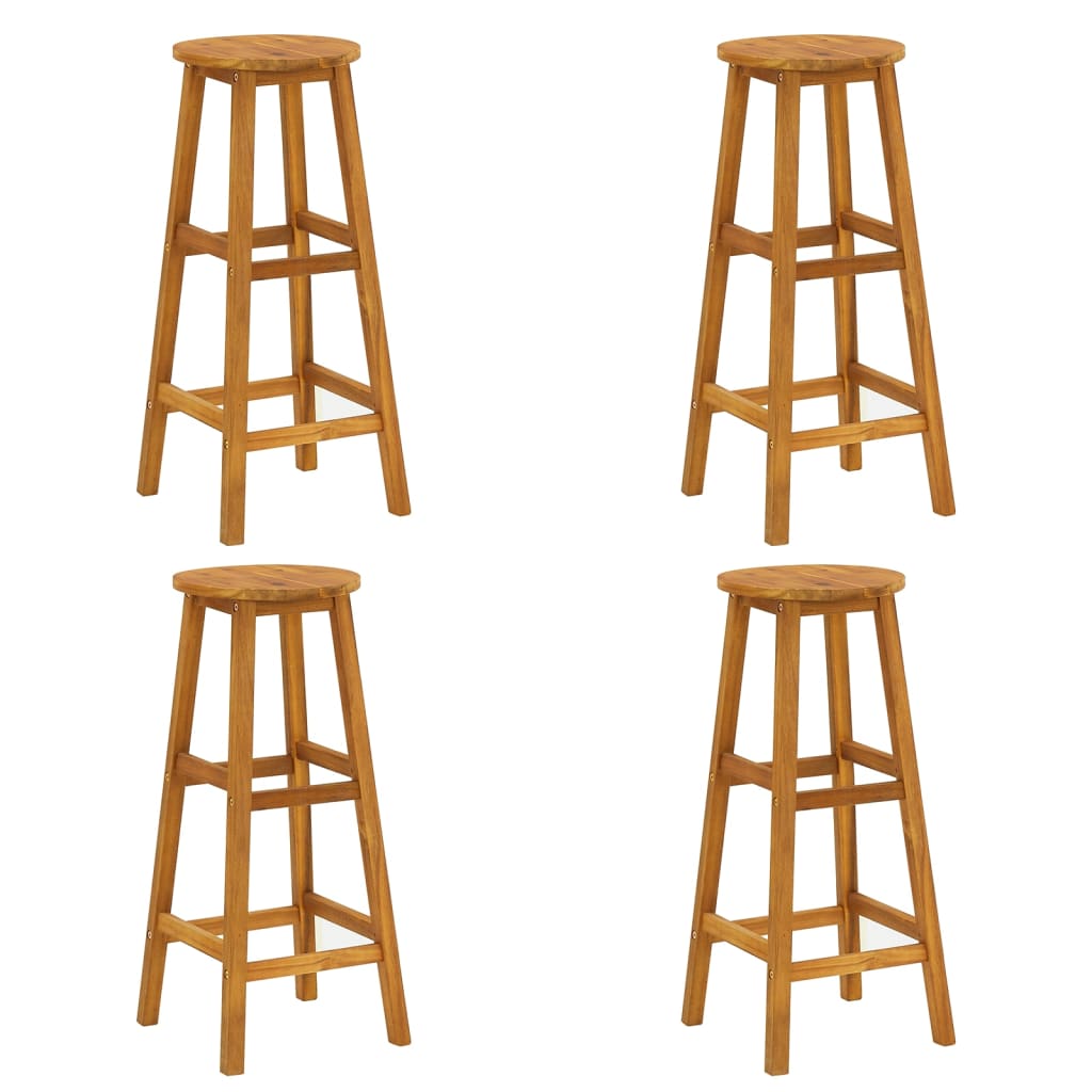 vidaXL Garden Bar Set | Natural wood | Solid Acacia wood | Standard | Footrest