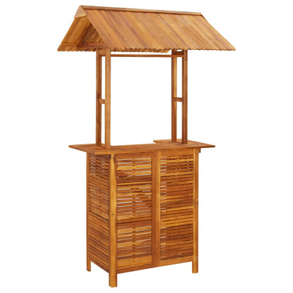 vidaXL Garden Bar Set | Natural wood | Solid acacia wood | Medium | Footrest