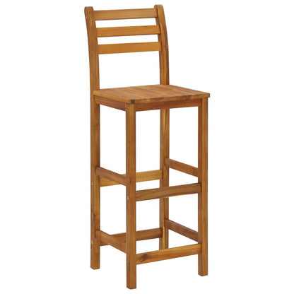 vidaXL Garden Bar Set | Natural wood | Solid acacia wood | Medium | Footrest