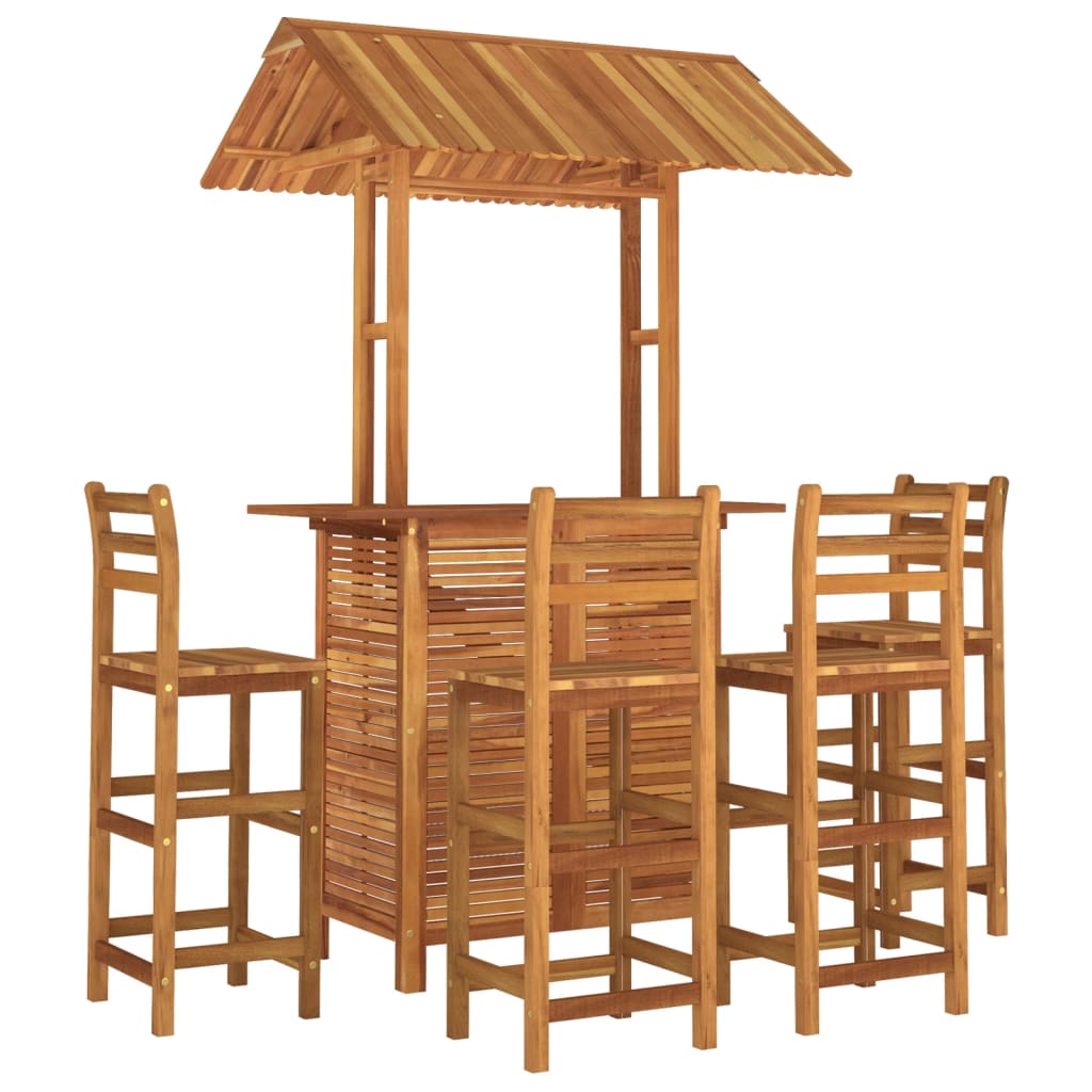 vidaXL Garden Bar Set | Natural Wood | Solid Acacia wood | Medium |  Durable