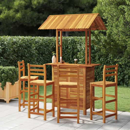 vidaXL Garden Bar Set | Natural Wood | Solid Acacia wood | Medium |  Durable