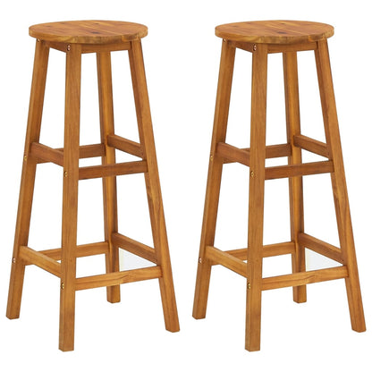 vidaXL Garden Bar Set | Brown | Solid Acacia wood | Medium | Footrest