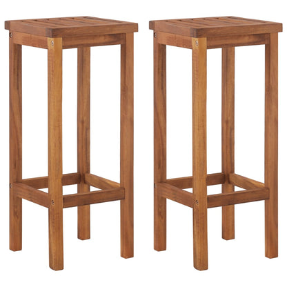vidaXL Garden Bar Set | Natural wood | Solid Acacia wood | Large | Footrest
