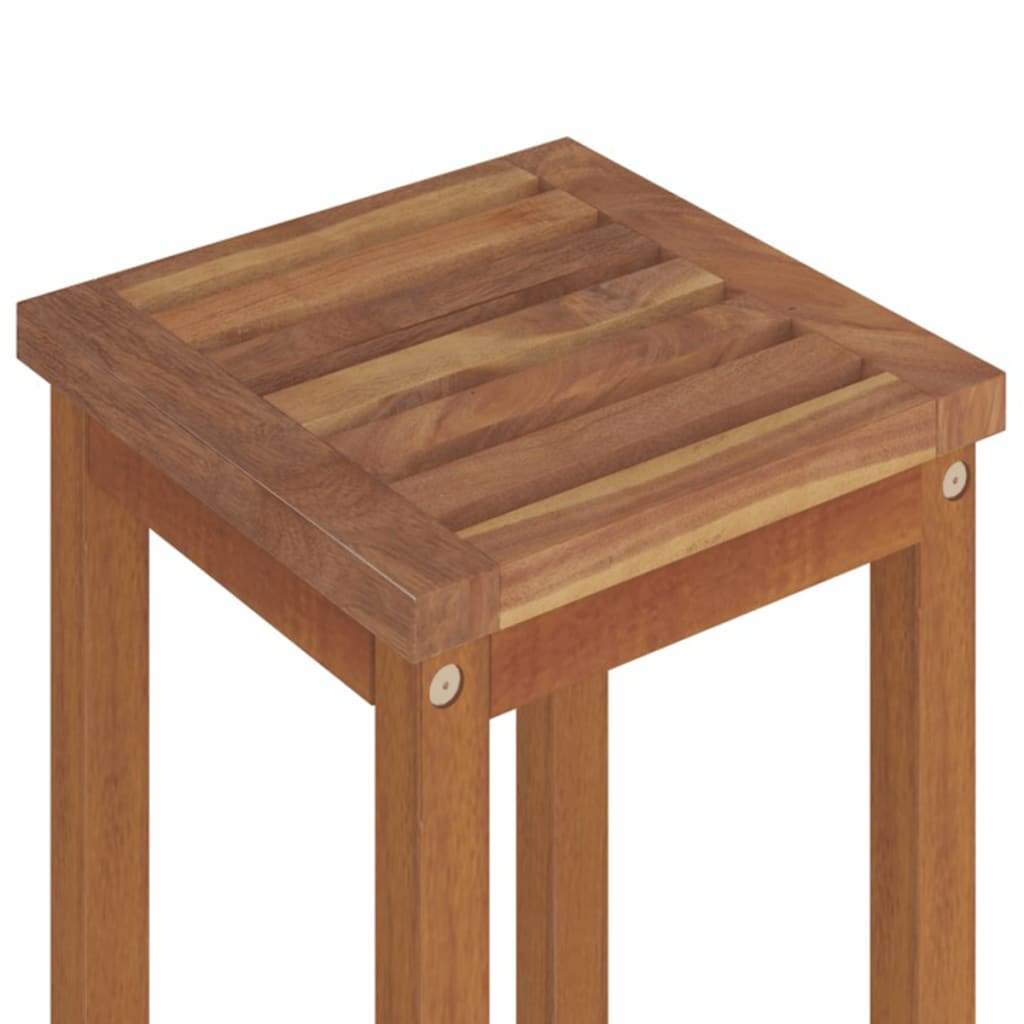 vidaXL Garden Bar Set | Natural wood | Solid Acacia wood | Large | Footrest