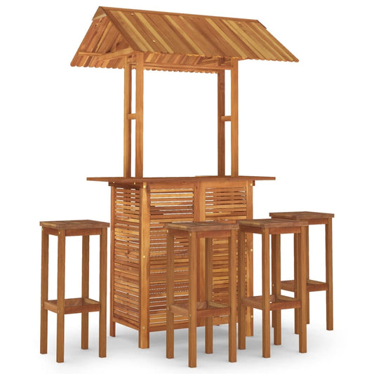 vidaXL Garden Bar Set | Acacia wood color | Solid acacia wood | Medium |  Tough
