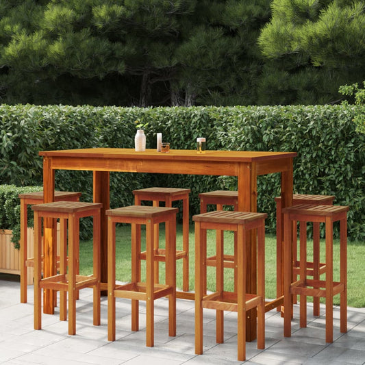 vidaXL Garden Bar Set | Natural wood | Solid acacia wood with an oil finish
