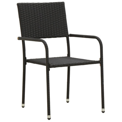 vidaXL Outdoor Dining Set | Black | PE rattan | Large | Ergonomic