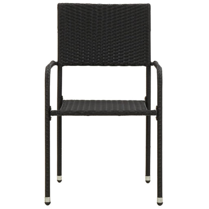 vidaXL Outdoor Dining Set | Black | PE rattan | Large | Ergonomic