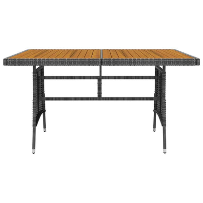 vidaXL 5 Piece Outdoor Dining Set Poly Rattan Grey