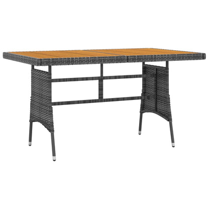 vidaXL Outdoor Dining Set | Grey | PE rattan, steel, solid acacia wood