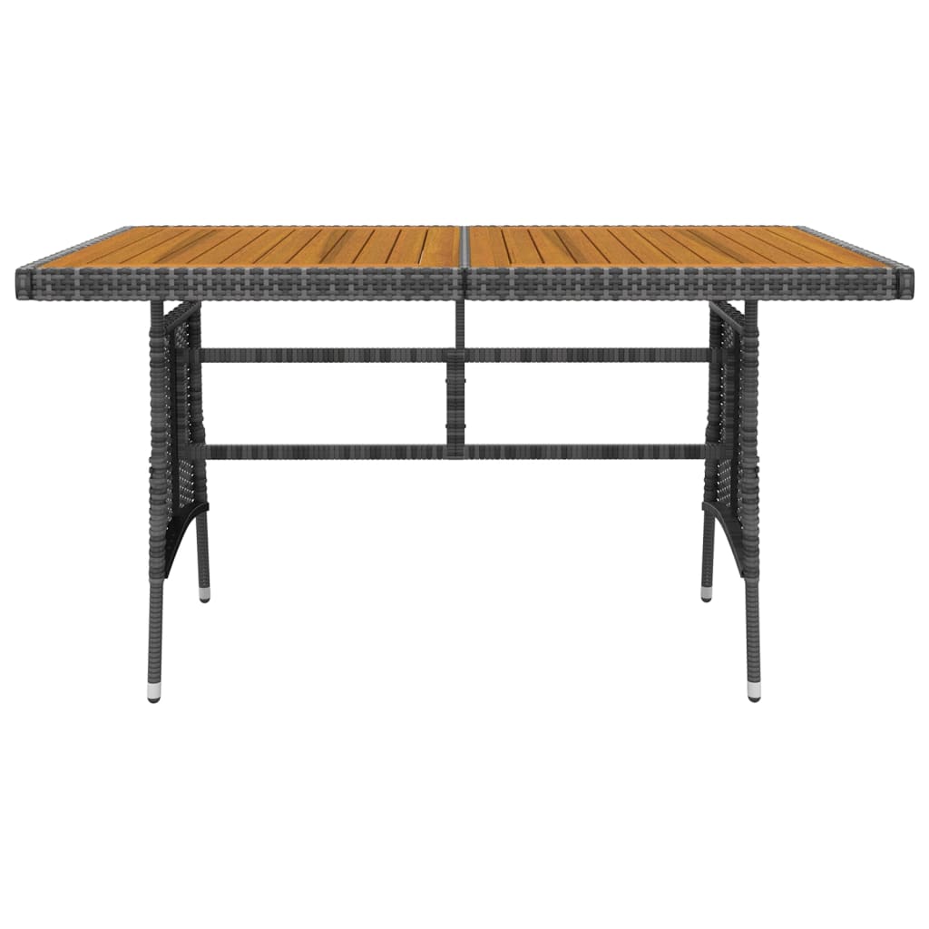 vidaXL Outdoor Dining Set | Grey | PE rattan, steel, solid acacia wood