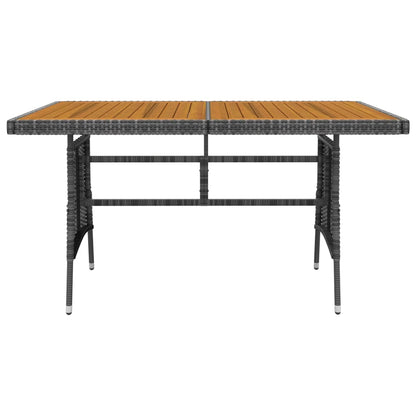 vidaXL Outdoor Dining Set | Grey | PE rattan, steel, solid acacia wood