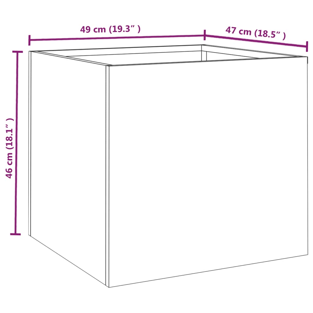 vidaXL Planters 2 pcs 49x47x46 cm Corten Steel