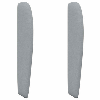 vidaXL Headboard Ear Light Grey 80 x 23 x 6 cm Fabric