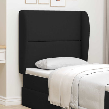 vidaXL Headboard Ear Black 80 x 23 x 6 cm Fabric