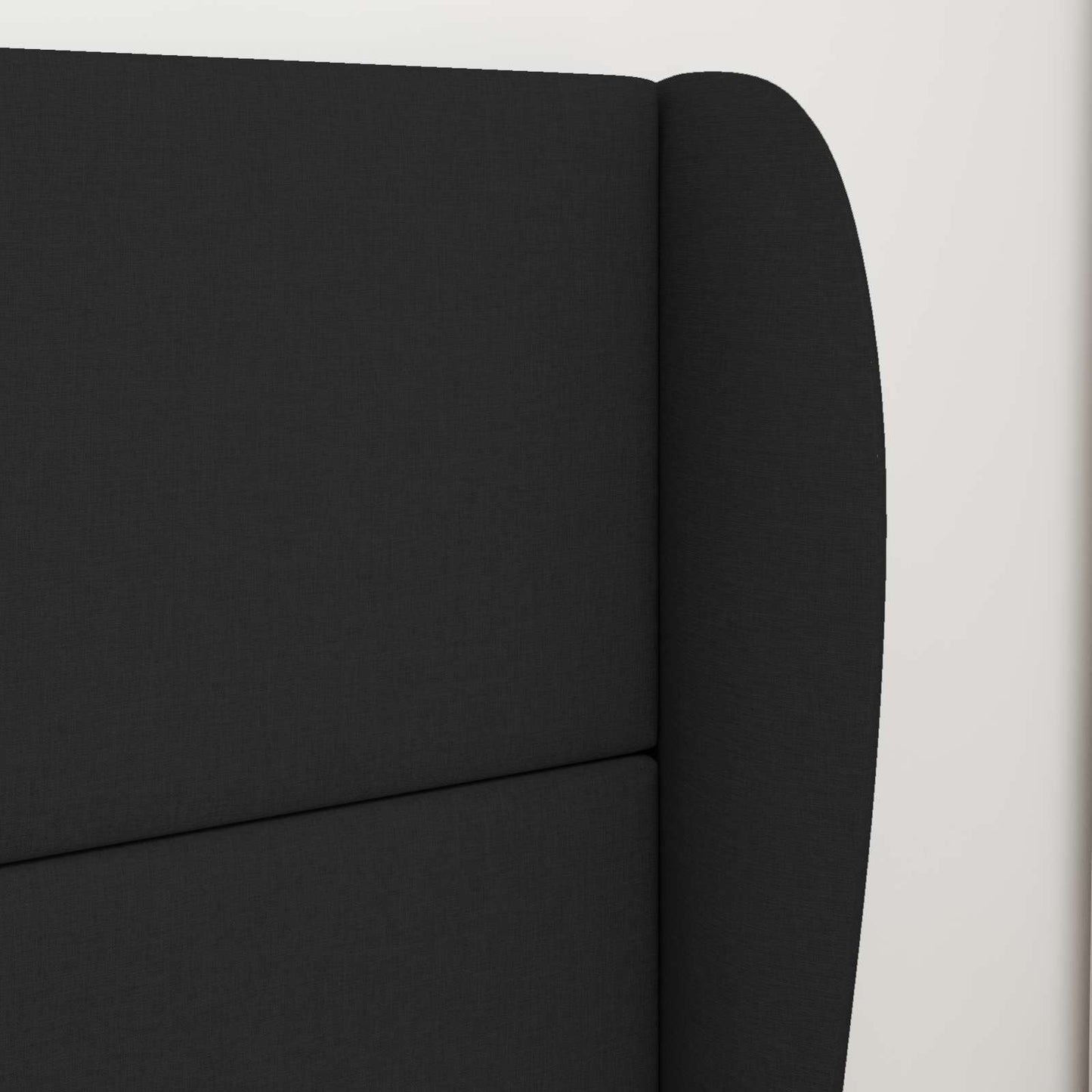 vidaXL Headboard Ear Black 80 x 23 x 6 cm Fabric