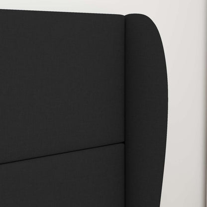 vidaXL Headboard Ear Black 80 x 23 x 6 cm Fabric