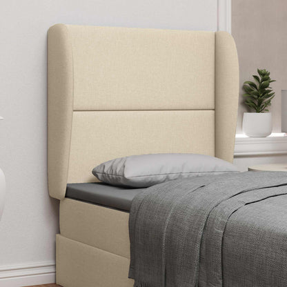 vidaXL Headboard Ear Cream 80 x 23 x 6 cm Fabric