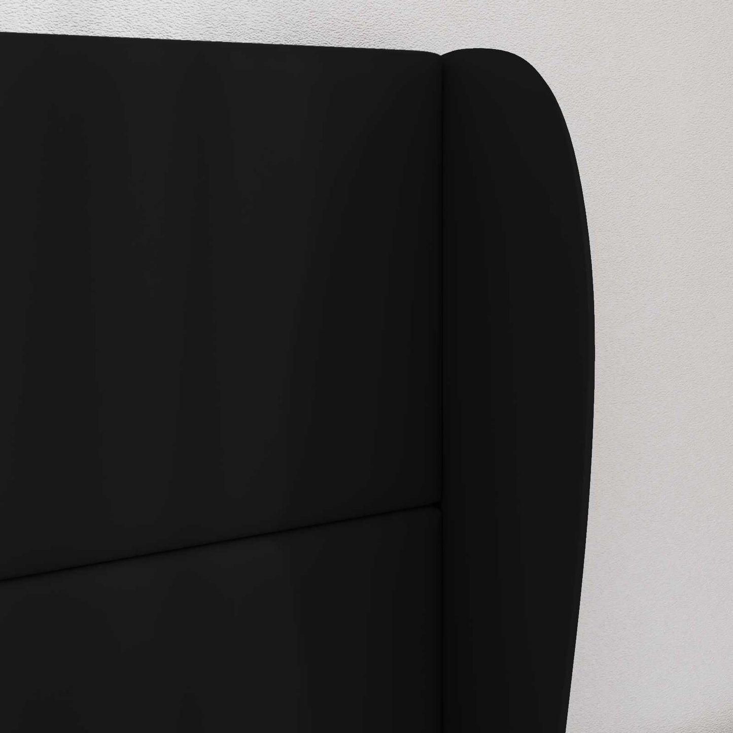 vidaXL Headboard Ear Black 80 x 23 x 6 cm PVC