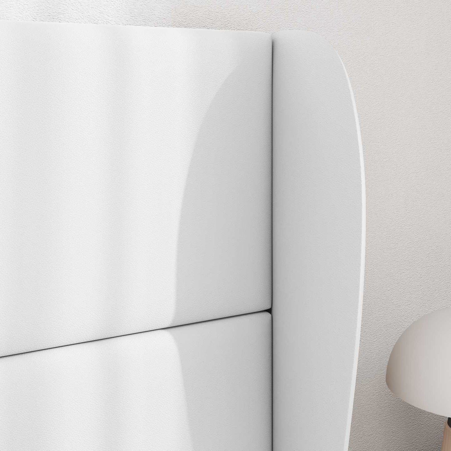 vidaXL Headboard Ear White 80 x 23 x 6 cm PVC