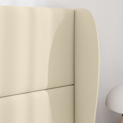 vidaXL Headboard Ear Cream 80 x 23 x 6 cm PVC