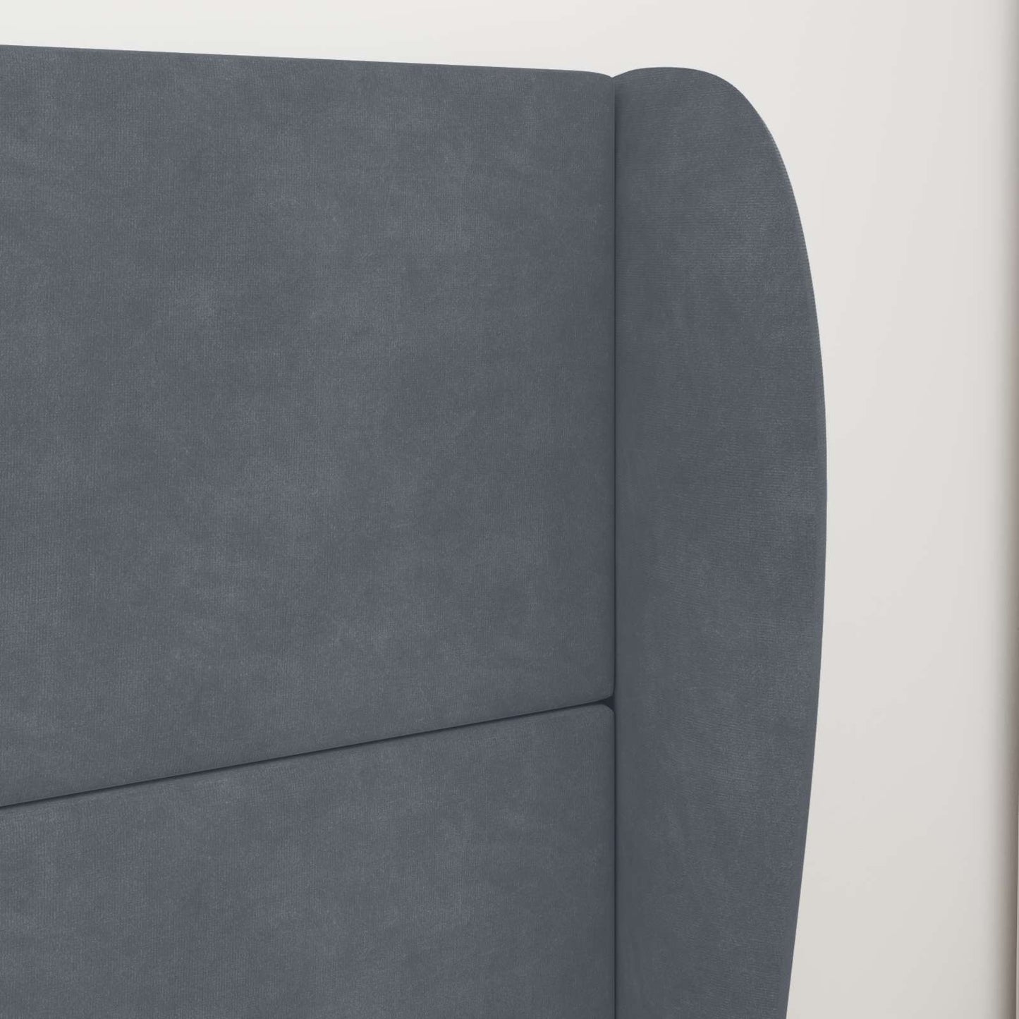 vidaXL Headboard Ear Dim Grey 80 x 23 x 6 cm Velvet