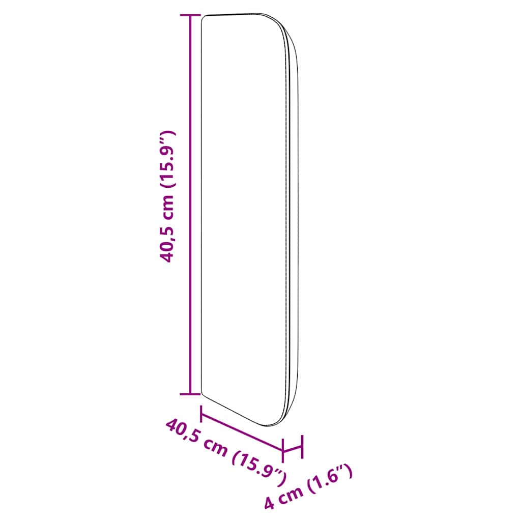 vidaXL Headboard Ear Cream 40.5 x 40.5 x 4 cm PVC
