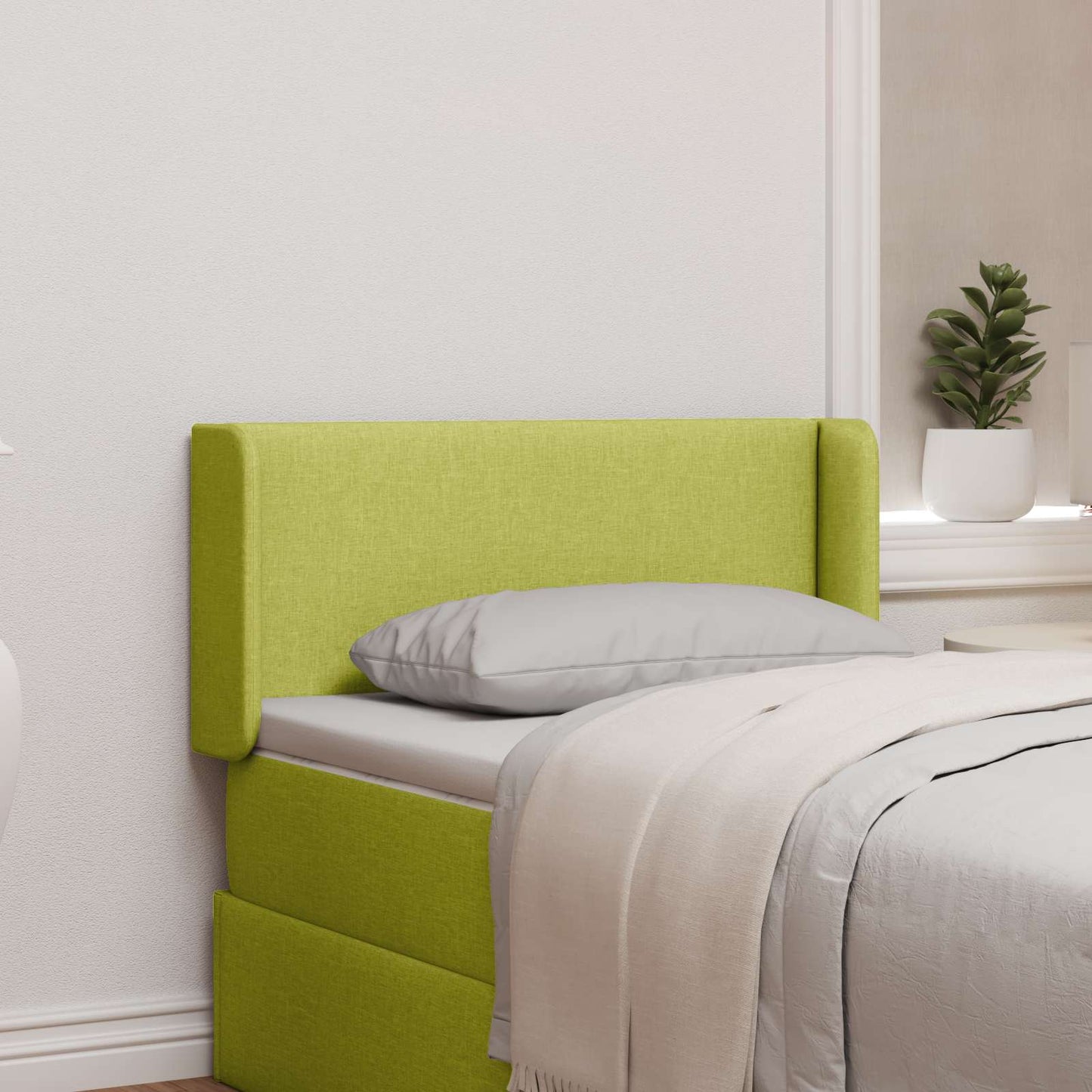 vidaXL Headboard Ear Grey 80 x 16 x 4 cm Fabric