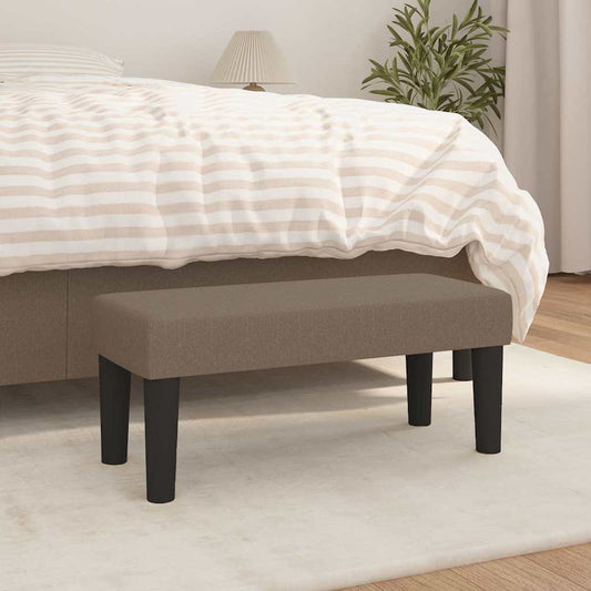 vidaXL Bench Taupe 70x30x30 cm Fabric