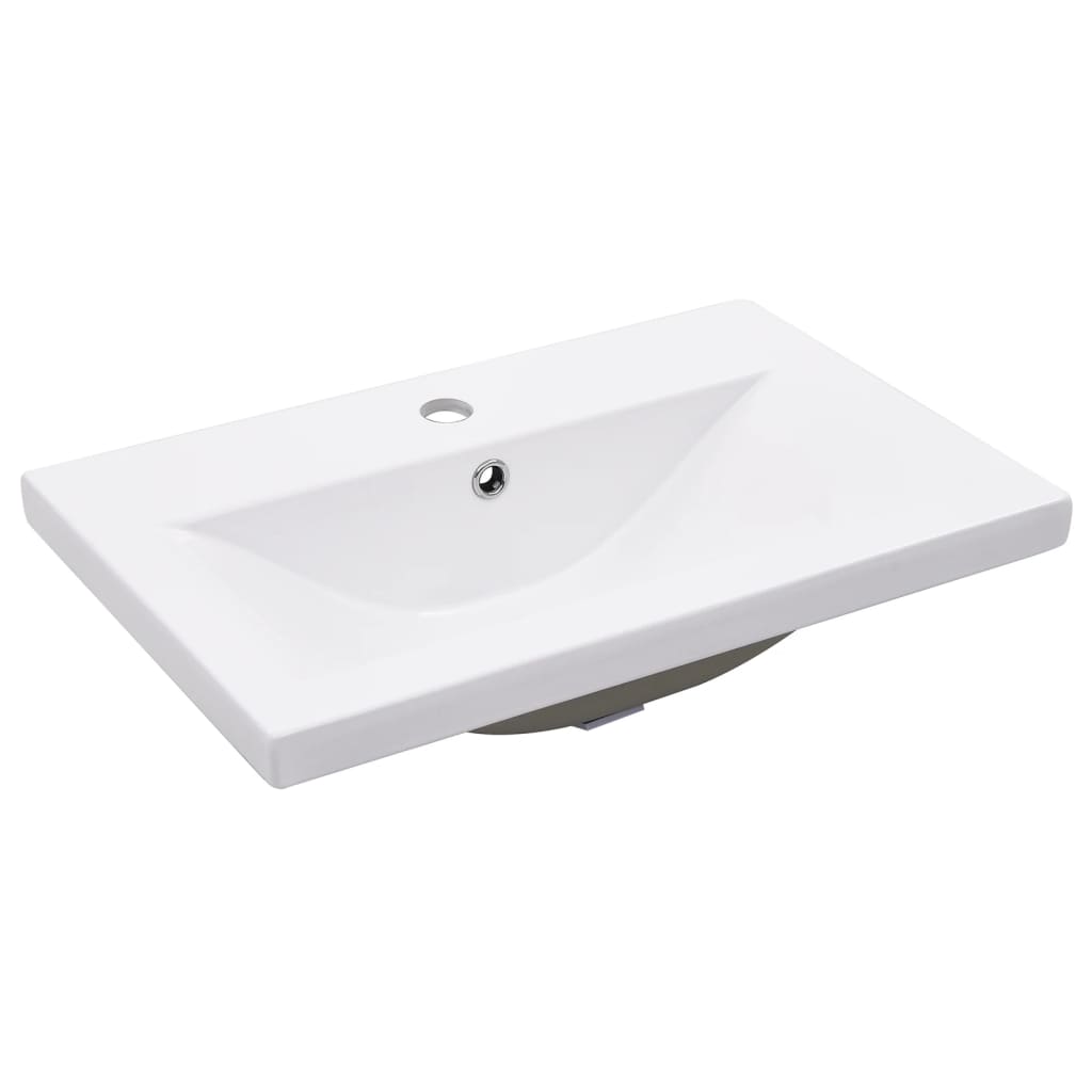 vidaXL Sink Cabinet with Built-in Basin Smoked Oak Engineered Wood