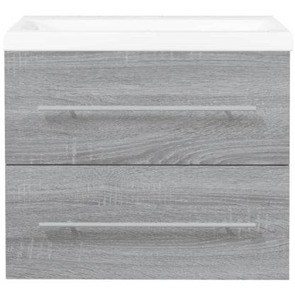 vidaXL Sink Cabinet with Built-in Basin Grey Sonoma Engineered Wood