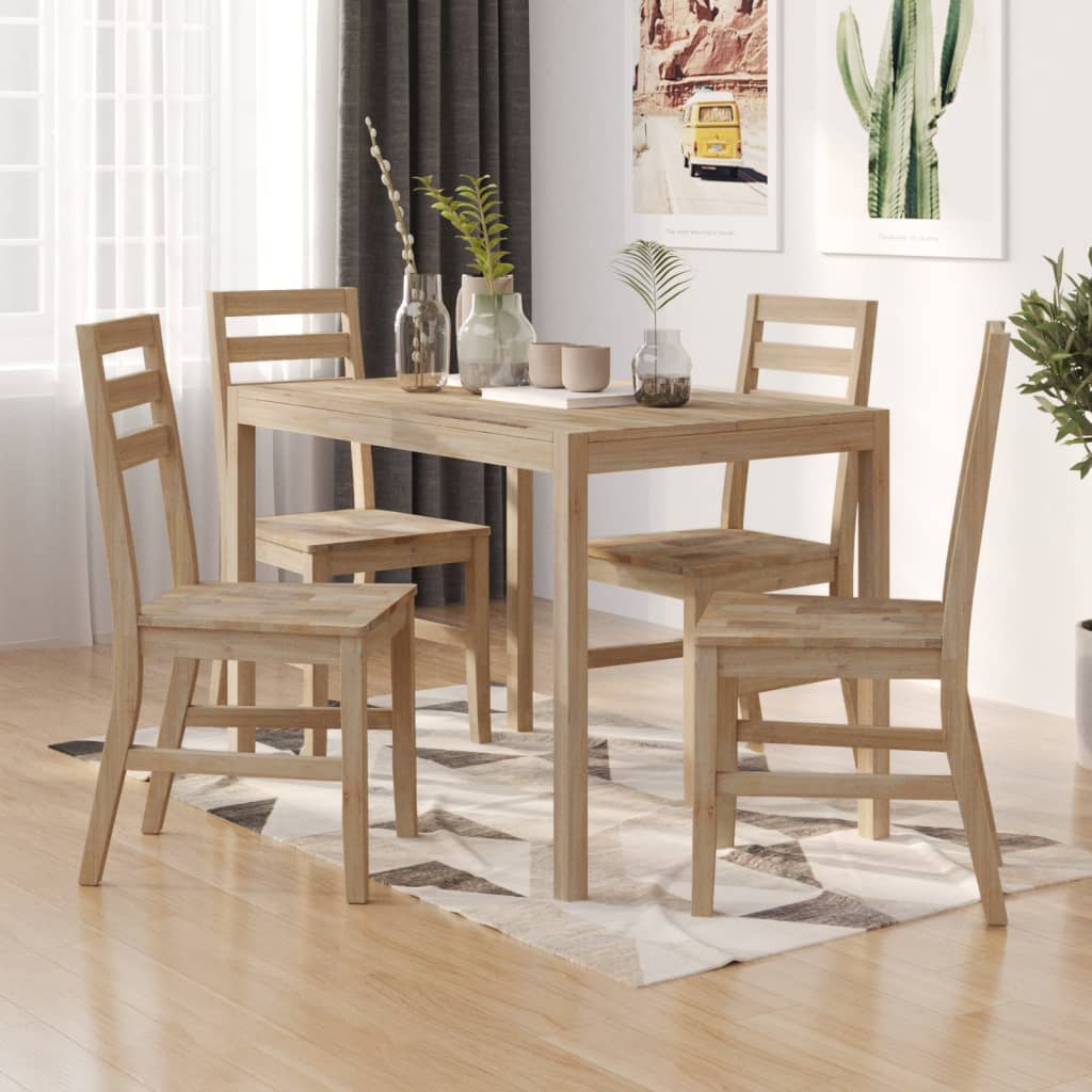 vidaXL Dining Set | Brown | Solid Acacia wood | Medium | Durable | Dining Set