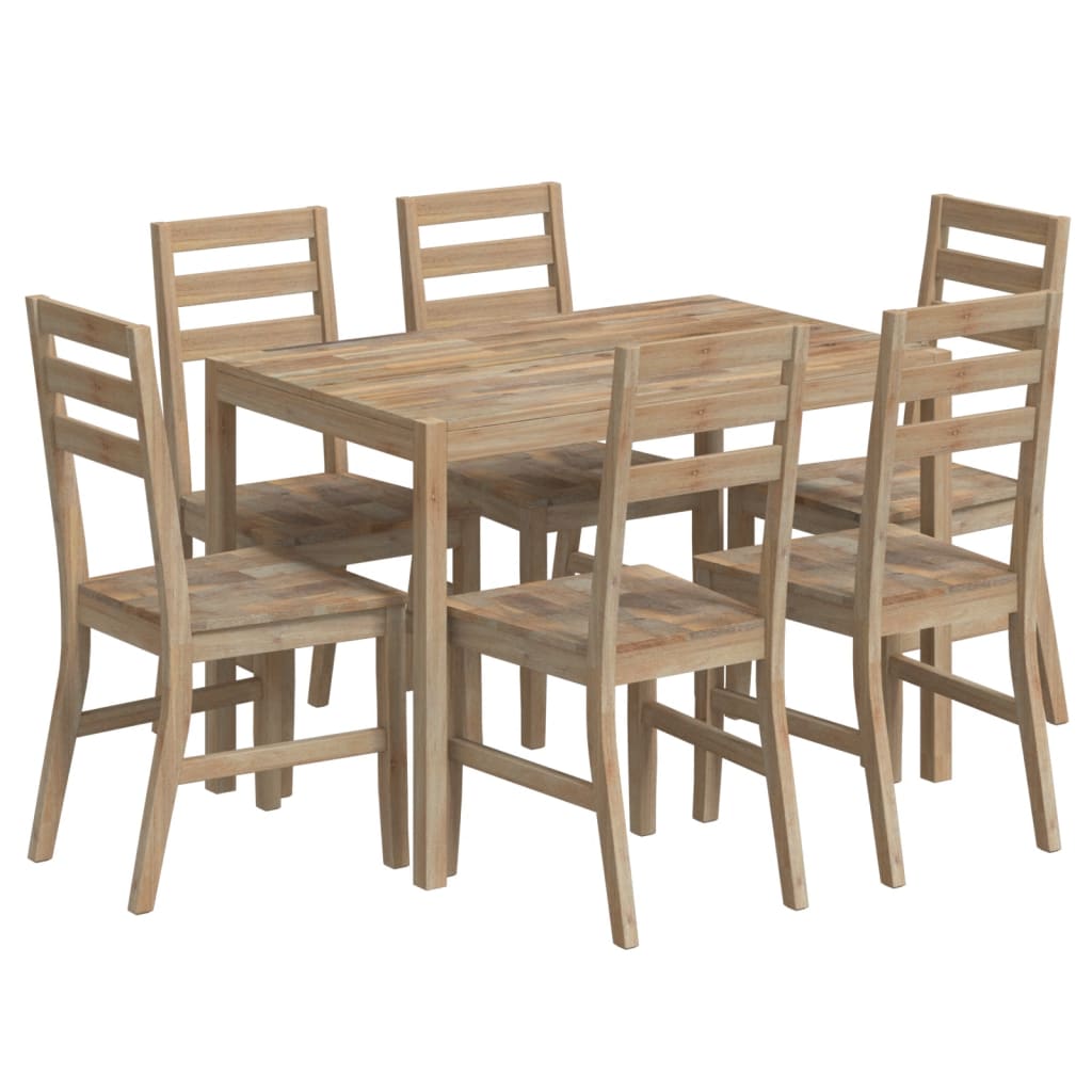 vidaXL Dining Set | Brown | Solid acacia wood | Standard | Durable | Dining Set