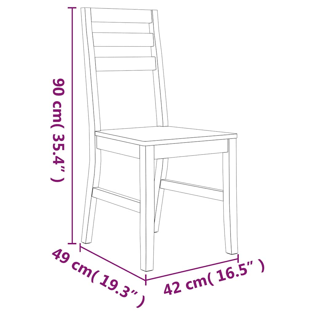 vidaXL 7 Piece Dining Set Solid Wood Acacia