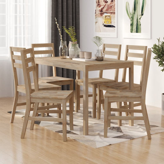 vidaXL Dining Set | Brown | Solid acacia wood | Standard | Durable | Dining Set