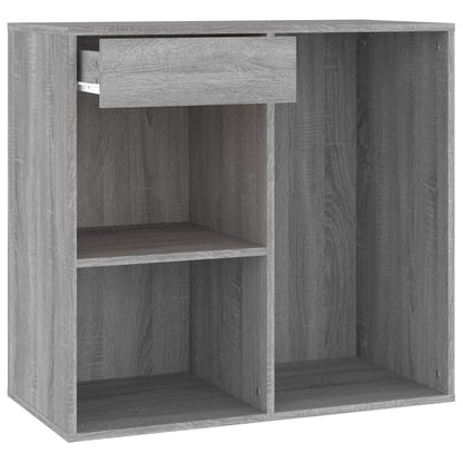 vidaXL LED Dressing Table with Cabinet Grey Sonoma Engineered Wood