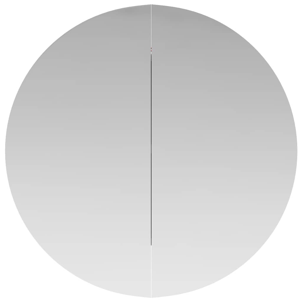vidaXL Bathroom Cabinet with Round Mirror&LED Black 40x40x17.5 cm