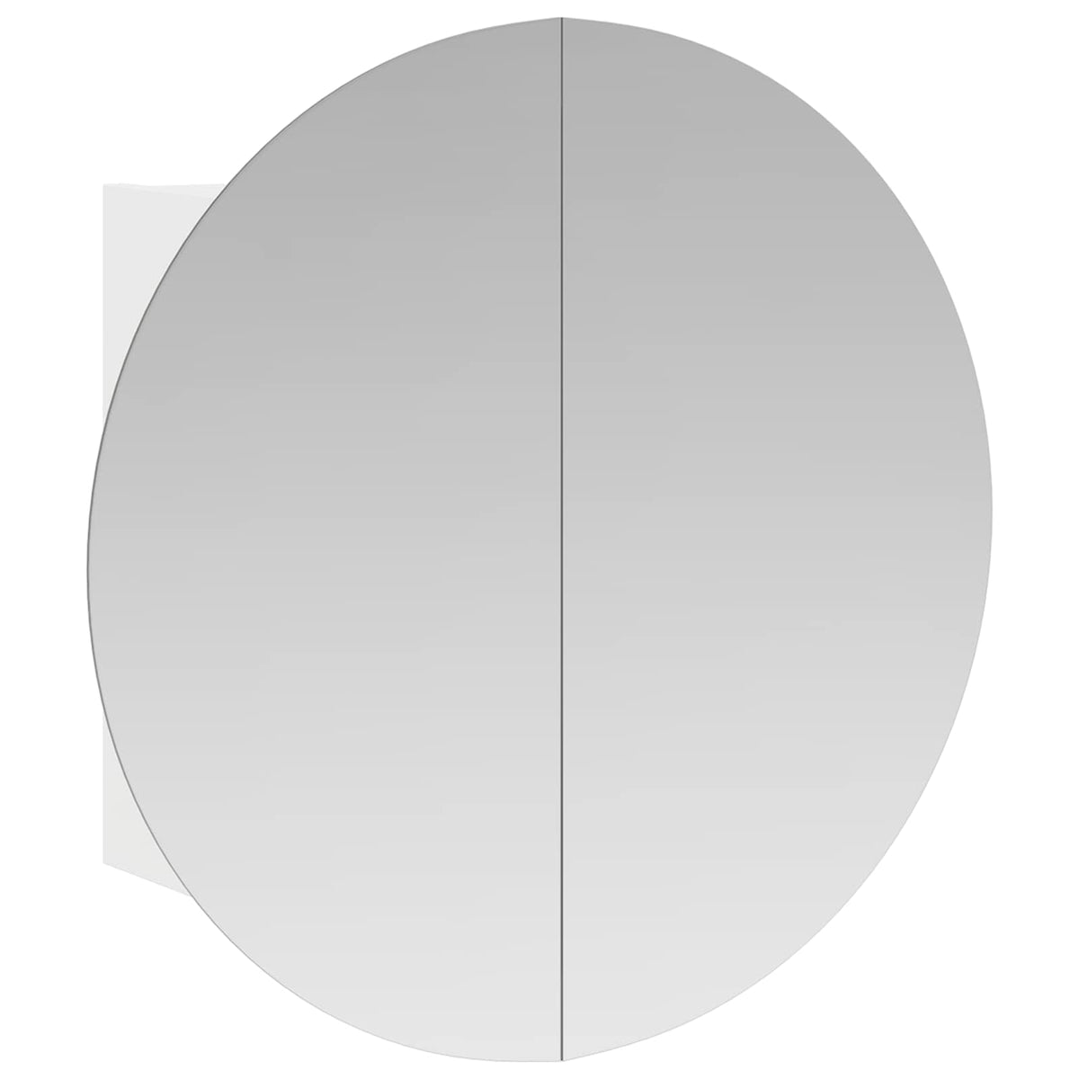 vidaXL Bathroom Cabinet with Round Mirror&LED White 47x47x17,5 cm