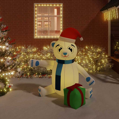 vidaXL Christmas Inflatable Teddy Bear LED 180 cm