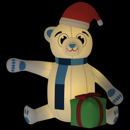 vidaXL Christmas Inflatable Teddy Bear LED 240 cm