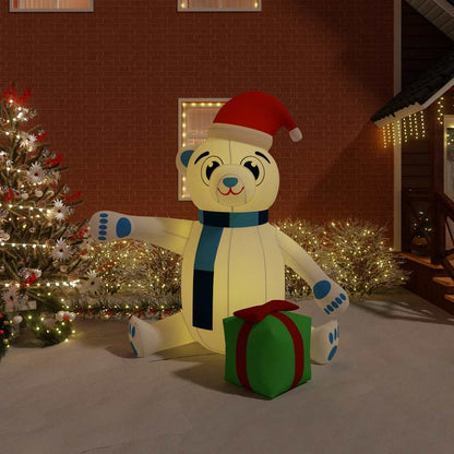vidaXL Christmas Inflatable Teddy Bear LED 240 cm