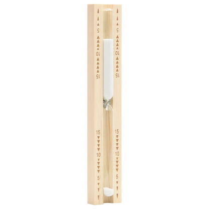 vidaXL 2 in 1 Sauna Hygrothermograph and Sand Timer Set Solid Wood Pine