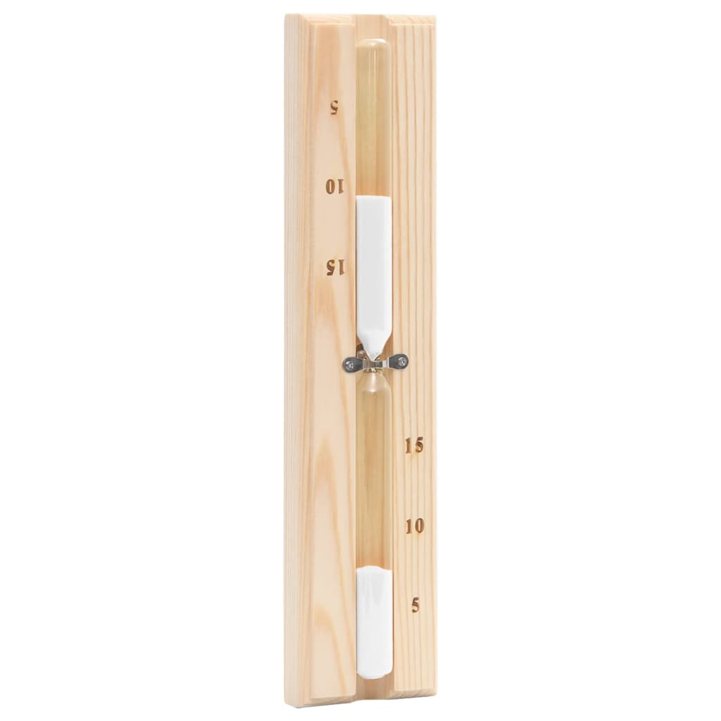 vidaXL 2 in 1 Sauna Hygrothermograph and Sand Timer Set Solid Wood Pine